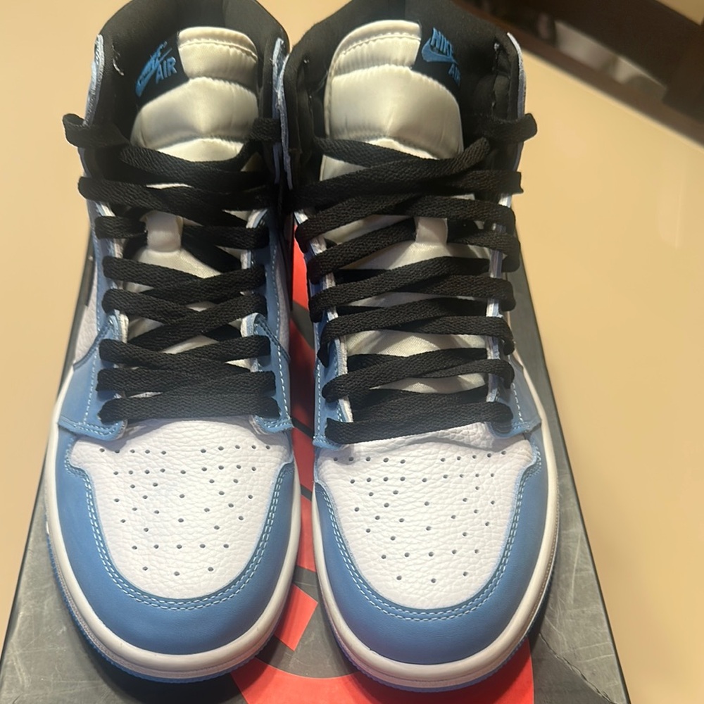 Nike Air High-Top Sneakers in Blue and White